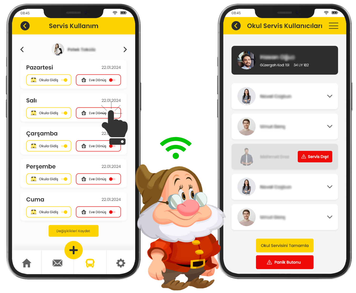 Servis Yoklaması Özelliği